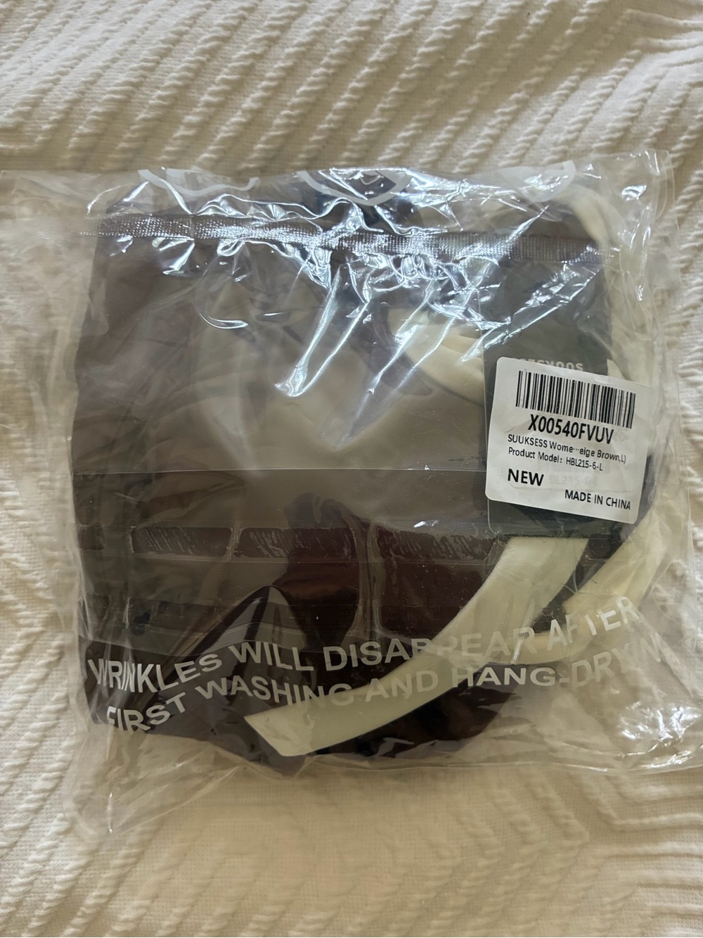 NWT Women’s Large Brown and White Colorblock Underwire One-Piece Swimsuit - Picture 3 of 4